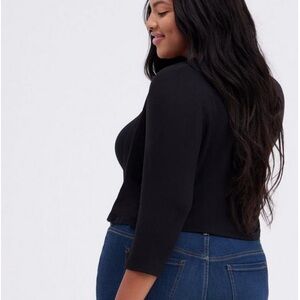 Torrid Black Cropped Lightweight Cardigan Sweater Size 0X